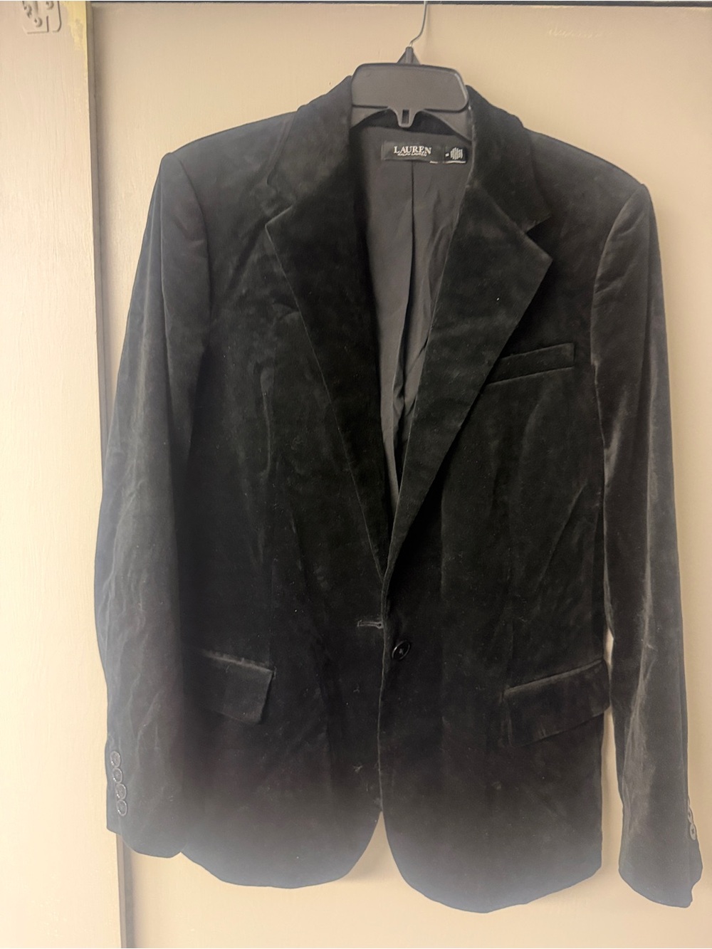 Lauren Ralph Lauren Women’s Black Velvet Blazer